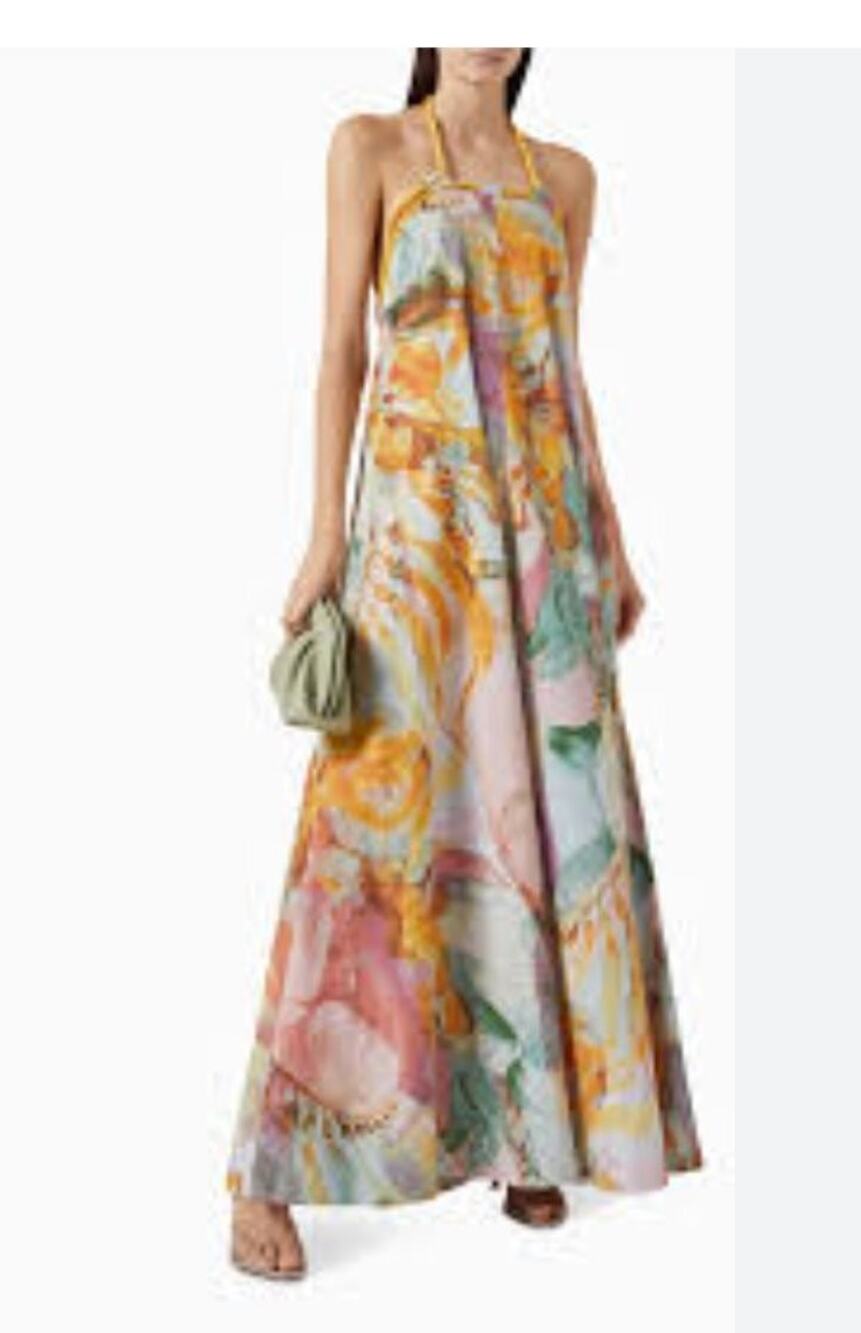 ANDREA IYAMAH Sz M Medium 8 US Essi Maxi Dress Zuli Multicolor